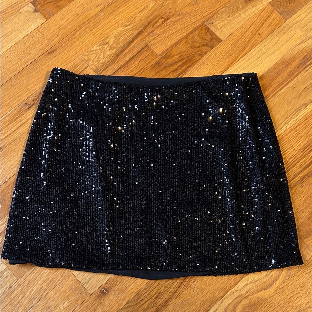 Banana Republic Black Sequin Mini Skirt
